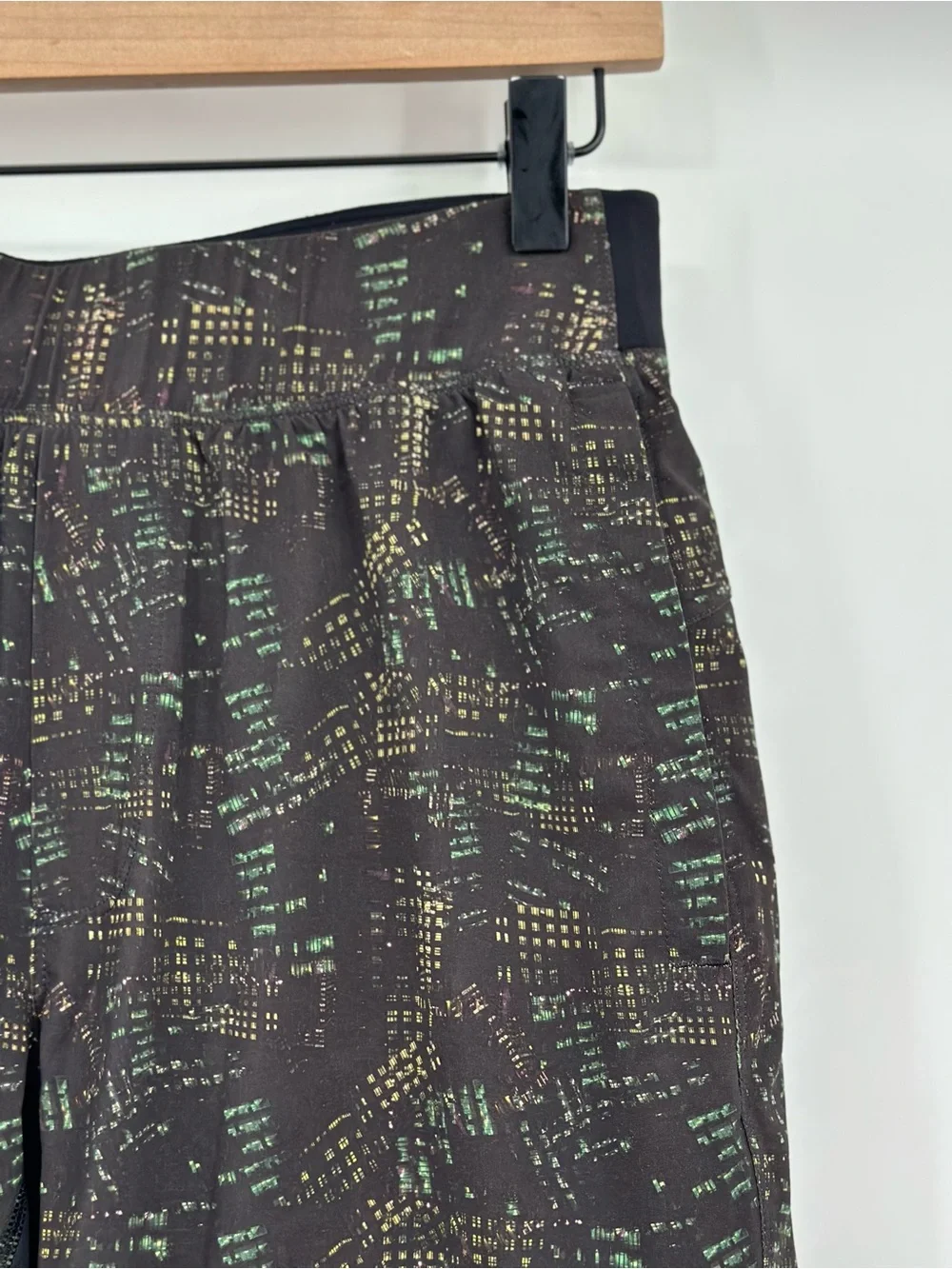 Lululemon T.H.E. Short Men’s Medium Black Abstract Print Lined Training Gym